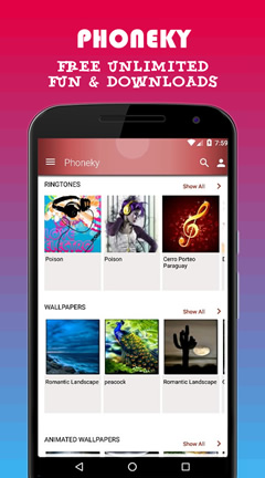 PHONEKY Free Ringtones & Wallpapers